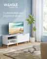 Produktbild: VASAGLE TV-Schrank Fernsehtisch mit 2 Türen 140 cm lang  weiß VTL027T46