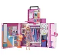 Produktbild: Mattel® Handpuppe Barbie Traumkleiderschrank und blonde Puppe, über 60 cm Breiter Schran