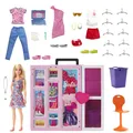 Produktbild: BARBIE Garderobe Spielset mit Puppe, Kleiderschrank, Zubehör, 3+