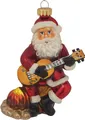 Produktbild: Krebs Glas Lauscha Christbaumschmuck Gitarre spielender Weihnachtsmann, Weihnachtsdeko, Christbaumschmuck (1-tlg), mundgeblasen