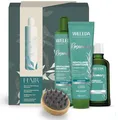 Produktbild: WELEDA Bio Haarpflege Geschenk Set - Naturkosmetik Geschenkbox Pflegeset bestehend aus Rosmarin Haartonikum, Shampoo, Conditioner & Kopfmassagebürste. Optimal zur täglichen Pflege von Haar & Kopfhaut