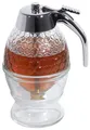 Produktbild: Honigspender Honig Dosierspender mit Abstellgefäß Glas verchromte Kappe 200 ml