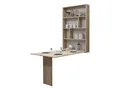 Produktbild: Mirjan24 Wandtisch Albi, Wandklapptisch mit 2 Regalen, V-Tisch, Esstisch, Tisch ideal für Esszimmer, Küche, Klapptisch, Bartisch (Sonoma)