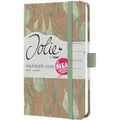 Produktbild: Sigel Wochenkalender Jolie ca. A6 Hardcover Sparkle Leaves 2026.