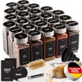 Produktbild: ® Gewürzgläser eckig luftdicht 24er Set inkl. Etiketten  Streueinsatz - Gewür...