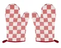 Produktbild: HIT Trading Topfhandschuhe TOPFHANDSCHUHE 1 Paar Karo aus 100% Baumwolle Ofenhandschuh 62 (Rot), Grillhandschuh Küchenhandschuh