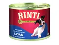 Produktbild: RINTI Gold Fasan | Hunde Nassfutter | 12x185g | Für kleine Hunde | ohne Getreide | ohne Kohlenhydrate