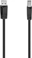 Produktbild: Hama Essential Line - USB-Verlängerungskabel - USB (M) bis USB Typ B (M) - USB2.0 - 500 mA - 1,5m - Schwarz (00200602)
