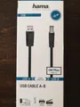 Produktbild: Hama USB-Kabel USB-A/USB-B 2.0 480Mbps 1,5m Schwarz Neu & OVP