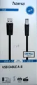 Produktbild: Hama USB-Kabel USB 2.0 USB-A auf USB-B Stecker; 1,5 m;  Schwarz