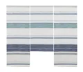 Produktbild: Design Mini Flächenvorhang Set blau Leinen maritim Streifen Schiebegardine