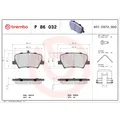 Produktbild: 1x ORIGINAL® Brembo P 86 032 Bremsbelagsatz, Scheibenbremse Hinten, exkl.