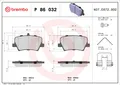 Produktbild: P 86 032 BREMBO Bremsbelagsatz, Scheibenbremse für GALAXY,GEELY,LYNK & CO,VOLVO