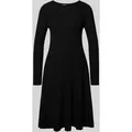 Produktbild: s.Oliver BLACK LABEL Shaped Fit Strickkleid aus geripptem Viskose-Mix in Black, Größe 34