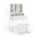 Produktbild: Schminktisch Vicco Mavida 90 cm mit LED-Spiegel und Hocker