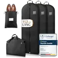 Produktbild: Bruce.® 3x Kleidersack Lang 152x60 cm inkl. 1x Schuhbeutel – Atmungsaktive Kleiderhülle für Mantel, Kleid & Kostüm – 120 GSM Materialstärke – Kleiderschutzhülle für Aufbewahrung & Reise
