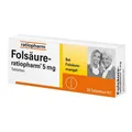 Produktbild: Folsäure Ratiopharm 5 mg Tabletten · 20 St · PZN 03971365