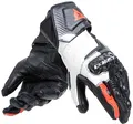Produktbild: Dainese - Carbon 4 Long Lady Gloves, Lange Sport-Motorradhandschuhe aus Schafsleder mit Knöchelschützern aus Carbon, Frau, Schwarz/Weiß/Fluo-Rot, S
