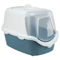 Produktbild: Trixie Katzentoilette Vico Open Top blau/weiß mit Schwingtür 40x40x56 cm