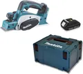 Produktbild: Makita Akku-Hobel DKP180Y1J + Akku BL1815N 1,5Ah im Makpac