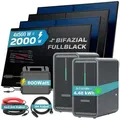 Produktbild: SUNNIVA® 2000W Balkonkraftwerk mit 4.48 kWh Speicher MARSTEK 2x B2500-D, BIFAZIAL FULLBLACK komplett Steckdose, PV Solaranlage Komplettset mit Solarspeicher, 4x 500W N-Type Glas Bifacial Module