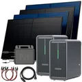 Produktbild: SUNNIVA® 2000W Balkonkraftwerk mit 4.48 kWh Speicher MARSTEK 2x B2500-D, BIFAZIAL FULLBLACK komplett Steckdose, PV Solaranlage Komplettset mit Solarspeicher, 4x 500W N-Type Glas-Glas Bifacial Module