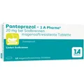 Produktbild: Pantoprazol - 1 A Pharma 20 mg bei Sodbrennen Tabletten 14 St
