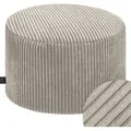 Produktbild: Domarex Sitzpouf rund Ø45x25 cm,Pouf Hocker Wohnzimmer & Schlafzimmer, Fußhocker modern, rutschfest, Komfortabel & Poland, Beige - Beige