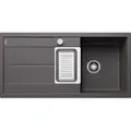 Produktbild: Blanco Spüle 518877 100x50cm, PuraDur felsgrau, reversibel, mit Ablauffernbedienung/Zubehör