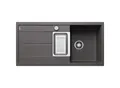 Produktbild: Blanco Spüle 518877 100x50cm, PuraDur felsgrau, reversibel, mit Ablauffernbedienung/Zubehör