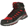 Produktbild: NITRAS Sicherheitsschuhe 7411 PRO STEP MID S1P rot  Gr. 43 - Schwarz - 43