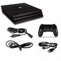Produktbild: PS4 Pro Konsole Modell Cuh-7016B 1Tb 4K Schwarz #53 mit Kabeln und Controller