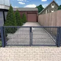 Produktbild: Doppelflügeltor Einfahrtstor Gartentor Matten-Tor Hoftor Anthrazit 200cm x 123cm