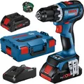 Produktbild: Bosch Akku-Bohrschrauber GSR 18V-90 C, 18V/4Ah, mit 2 ProCore Akkus, Bluetooth-Modul und Koffer