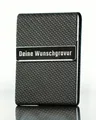 Produktbild: EMACES® Visitenkartenetui Kreditkartenetui mit Wunschgravur Carbon-Optik Gravur