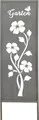Produktbild: Gartenaufsteller Garten H83cm Metall Grau Gartenstecker Stele Garten-Deko Deko