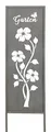 Produktbild: levandeo Gartenaufsteller Garten H83cm Metall Grau Gartenstecker Stele Garten-Deko Deko Gartenstele Blume