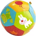 Produktbild: HABA Babyball Tiere - Ball für Kinder ab 6 Monaten - Weicher Greifball für erstes Spielen & Motoriktraining - 1302484001