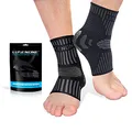 Produktbild: Professionelle Sprunggelenkbandage 2 Stück, Atmungsaktive Knöchelbandage für Damen/Männer Kompressionssocken Fußbandage für Plantarfasziitis, Arthritis, Verstauchte Knöchel, Achillessehne,Sport