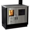 Produktbild: Firefix Küchenherd MAAS Stahlverkleidung schwarz mit einer Edelstahlfront 83 kW