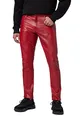 Produktbild: RICANO Slim Fit, Herren Lederhose/Lederjeans (Regular Waist), echtes Lamm Leder (as3, Numeric, Numeric_34, Regular, Regular, Rot)