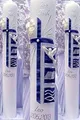 Produktbild: Taufkerze Kommunionkerze Junge Mädchen 400/40 mm VT-21 inkl. Zubehör für selb...