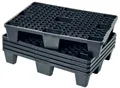 Produktbild: BRB 5x Kunststoffpalette im halben Euromaß, 800x600x140 mm, schwarz, durchbrochen