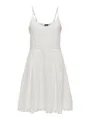 Produktbild: ONLY Shirtkleid V-Ausschnitt mit Spitze verstellbare Träger (knielang) ONLHELENA LACE S/L SHORT DRESS NOOS WVN
