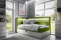 Produktbild: Boxspringbett Gästebett Kinderbett FABIAN Nr.3 80x200cm Weiss-Grün Seite Links