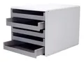 Produktbild: MM Metzger Mendle Schubladenboxen - A4, 5 offene Schubladen, hellgrau/dunkel