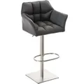 Produktbild: CLP Barhocker Damaso Kunstlederbezug grau/edelstahl