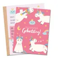 Produktbild: MeinBaby123® 10 Einladungskarten Kindergeburtstag Mädchen | süße Geburtstagseinladungen für Kinder | Einhorn Einladungskarten | inkl. 10 Briefumschläge | Premium Qualität (Einhorn V1)