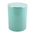 Produktbild: MSV Bad Serie Aspen Design Kosmetikeimer Bad Treteimer Schwingdeckeleimer Abfallbehälter mit Schwingdeckel 6 Liter (ØxH): ca. 18,5 x 26 cm Pastell Grün