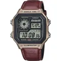 Produktbild: Casio Uhr Digital Armbanduhr Lederarmband AE-1200WHL-5AVEF - Braun